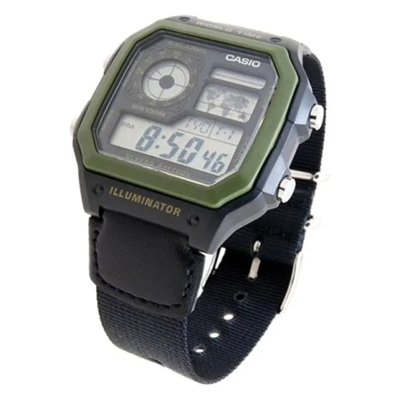 Casio Youth Digital World Time Men's Watch | AE-1200WHB-1BV